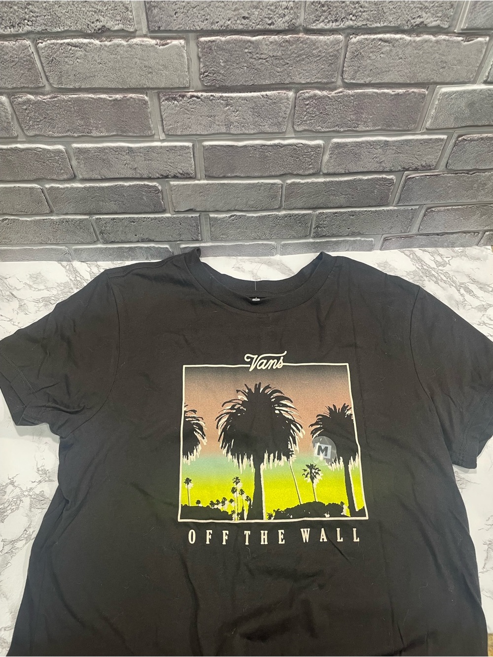 Vans Black Palm Tree Sunset Graphic Tee